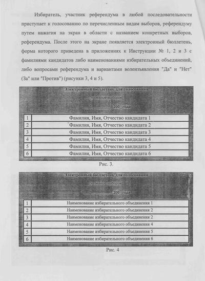 Инструкция по электронно-сенсорному голосованию
