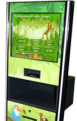 библиотечный сенсорный киоск самообслуживания