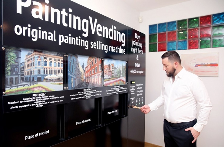 В Риге установят вендинг автоматы по продаже картин