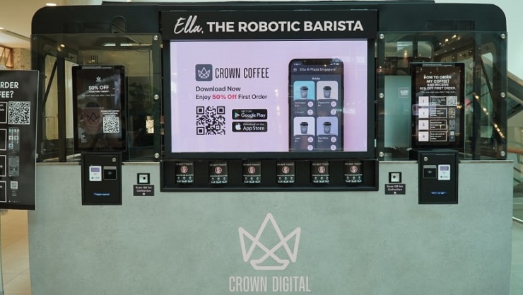 Crown Digital установит роботов-бариста на 30 станциях сингапурского метро