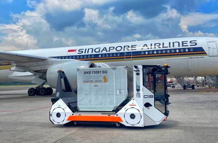В аэропорту Чанги тестируют автономное транспортное средство для перевозки багажа