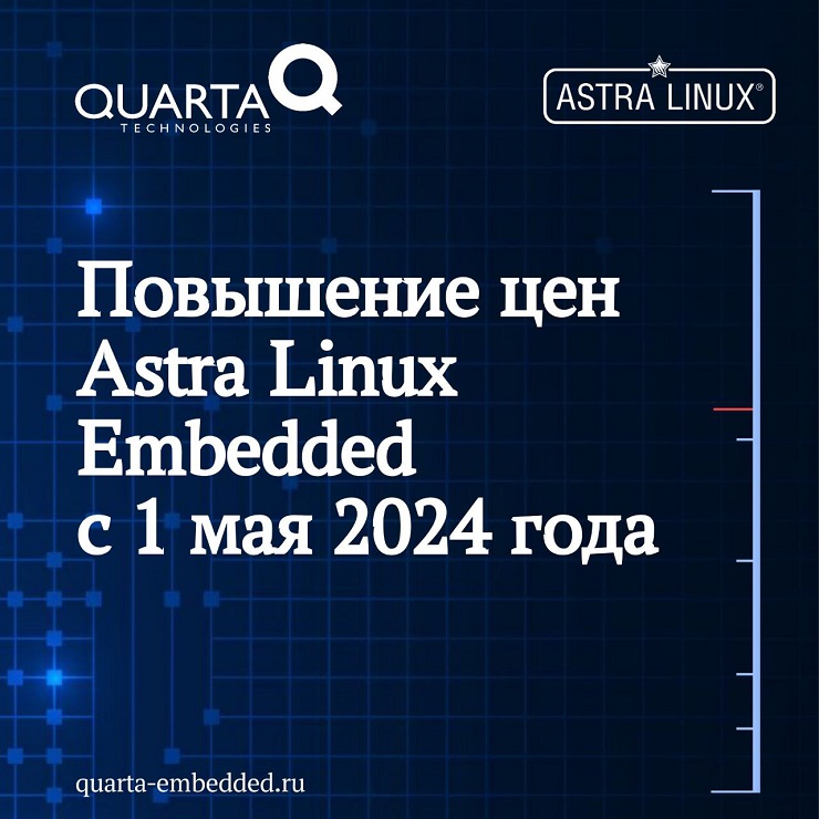 Повышение цен Astra Linux Embedded с 1 мая 2024 года