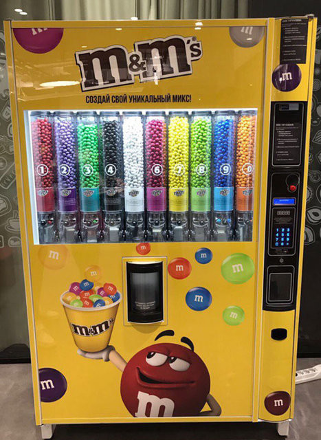 В России появится сеть вендинг автоматов M&M’s Colorworks
